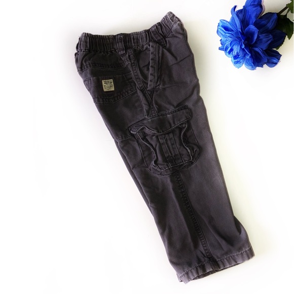 EST. 1989 3T GRAY CARGO PANTS WITH ADJUSTABLE WAIS - Picture 4 of 6